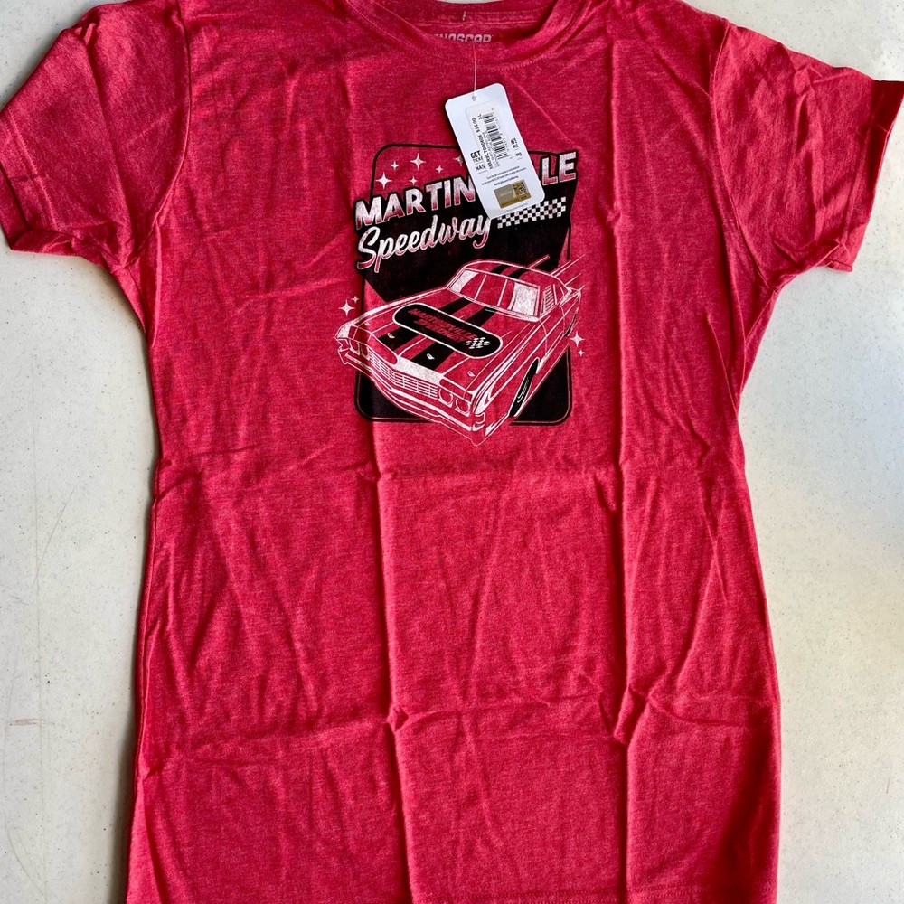 Womens XL MARTINSVILLE SPEEDWAY Racing T-Shirt NASCAR retro Tee NWT